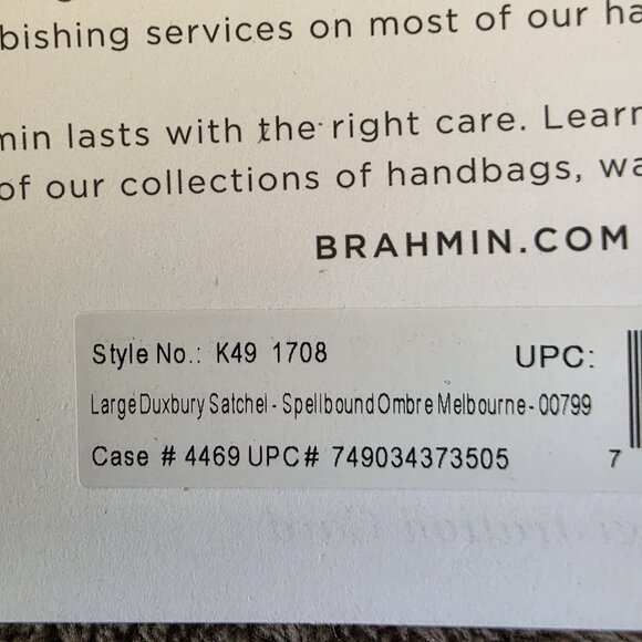 Brahmin SPELLBOUND OMBRE MELBOURNE Leather LARGE DUXBURY...